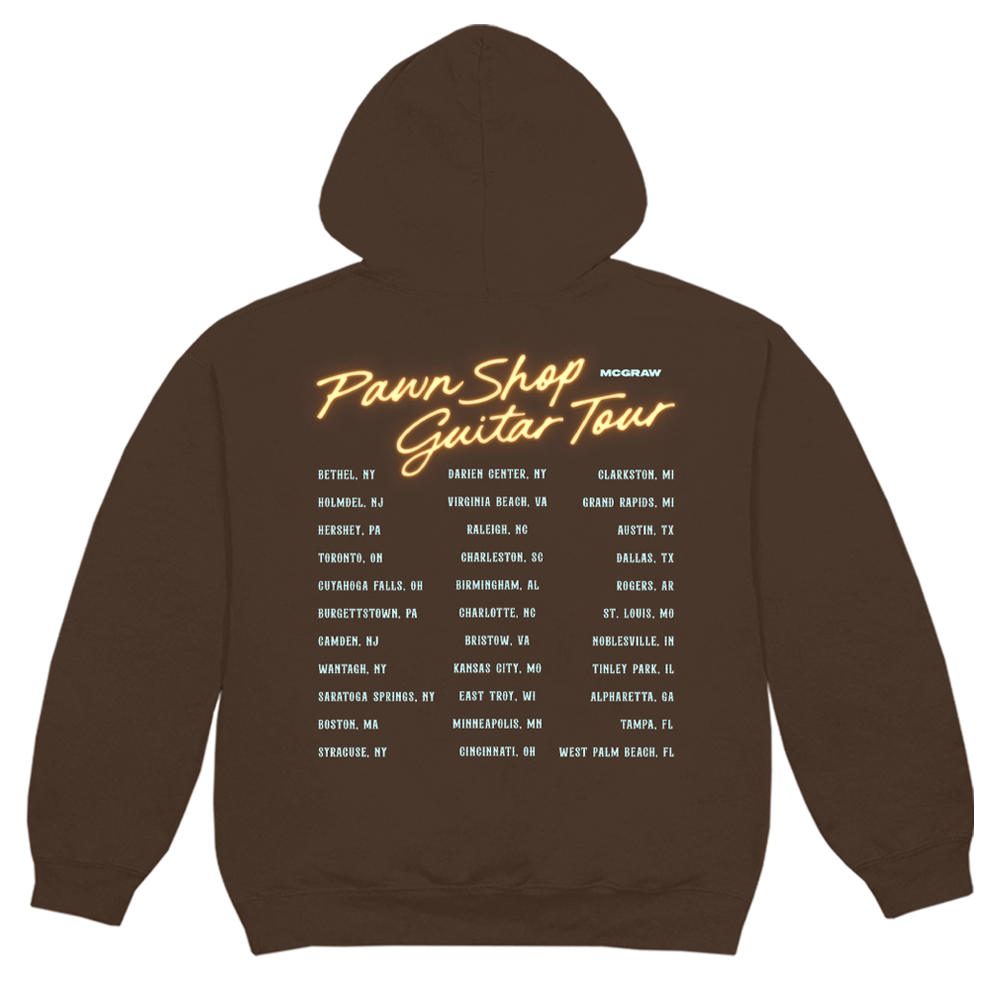 Pawn Shop Guitar Tour Dateback Hoodie Back