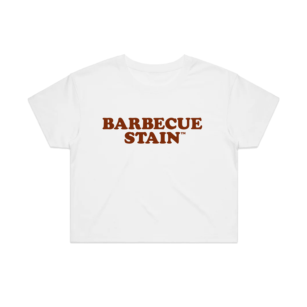 Barbecue Stain White Crop T-Shirt - Tim McGraw Official Store