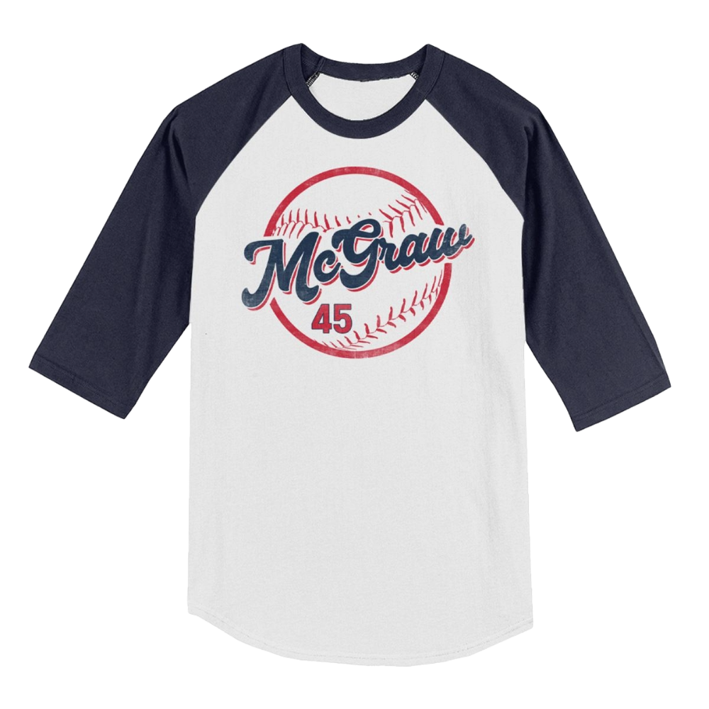 McGraw 45 Baseball 3/4 Sleeve T-Shirt Front