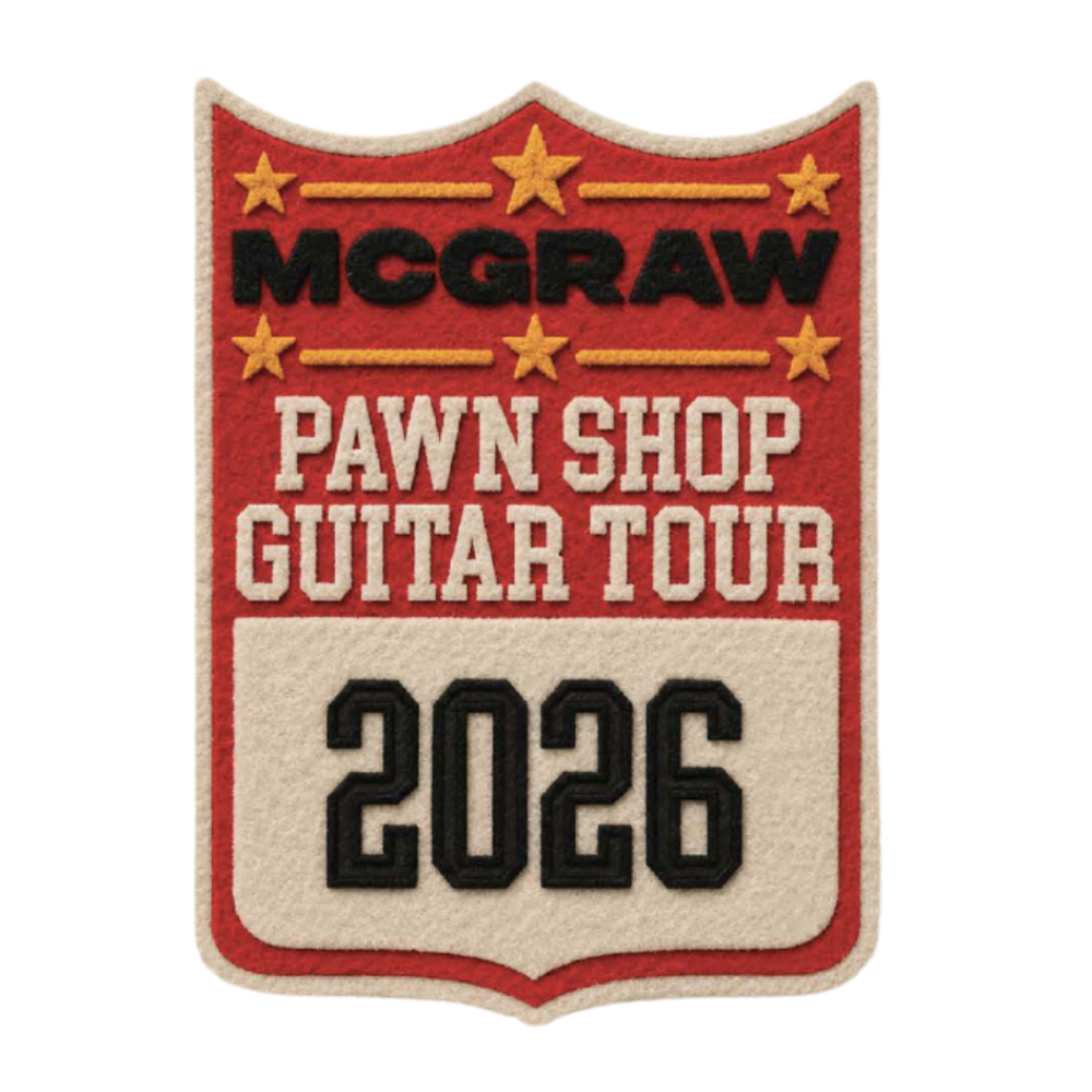 Pawn Shop Guitar Tour Red Pennant Front