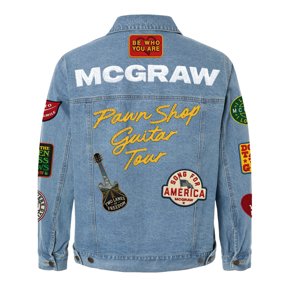 Pawn Shop Guitar Tour Patch Denim Jacket-1