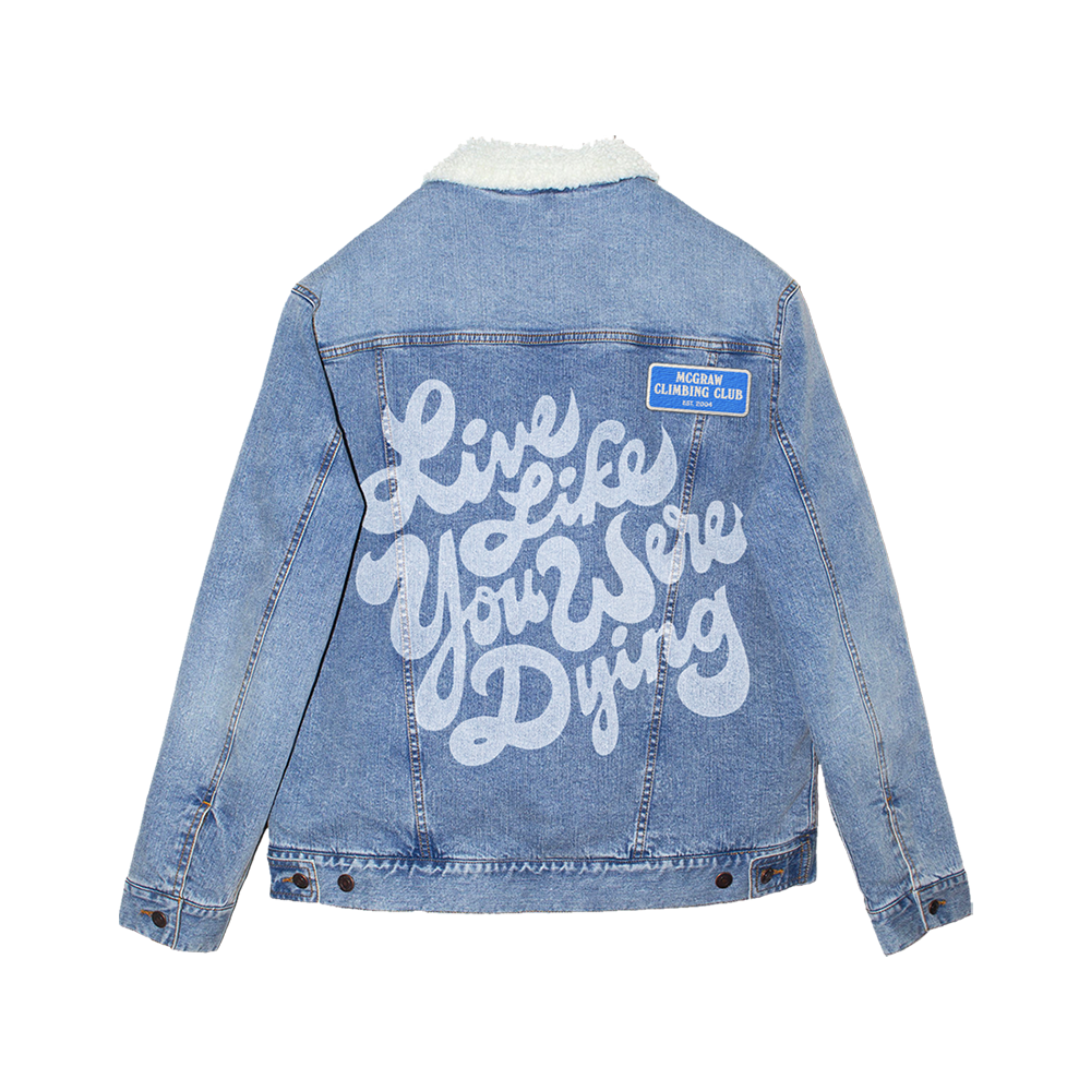 Patch Sherpa Denim Jacket Back 