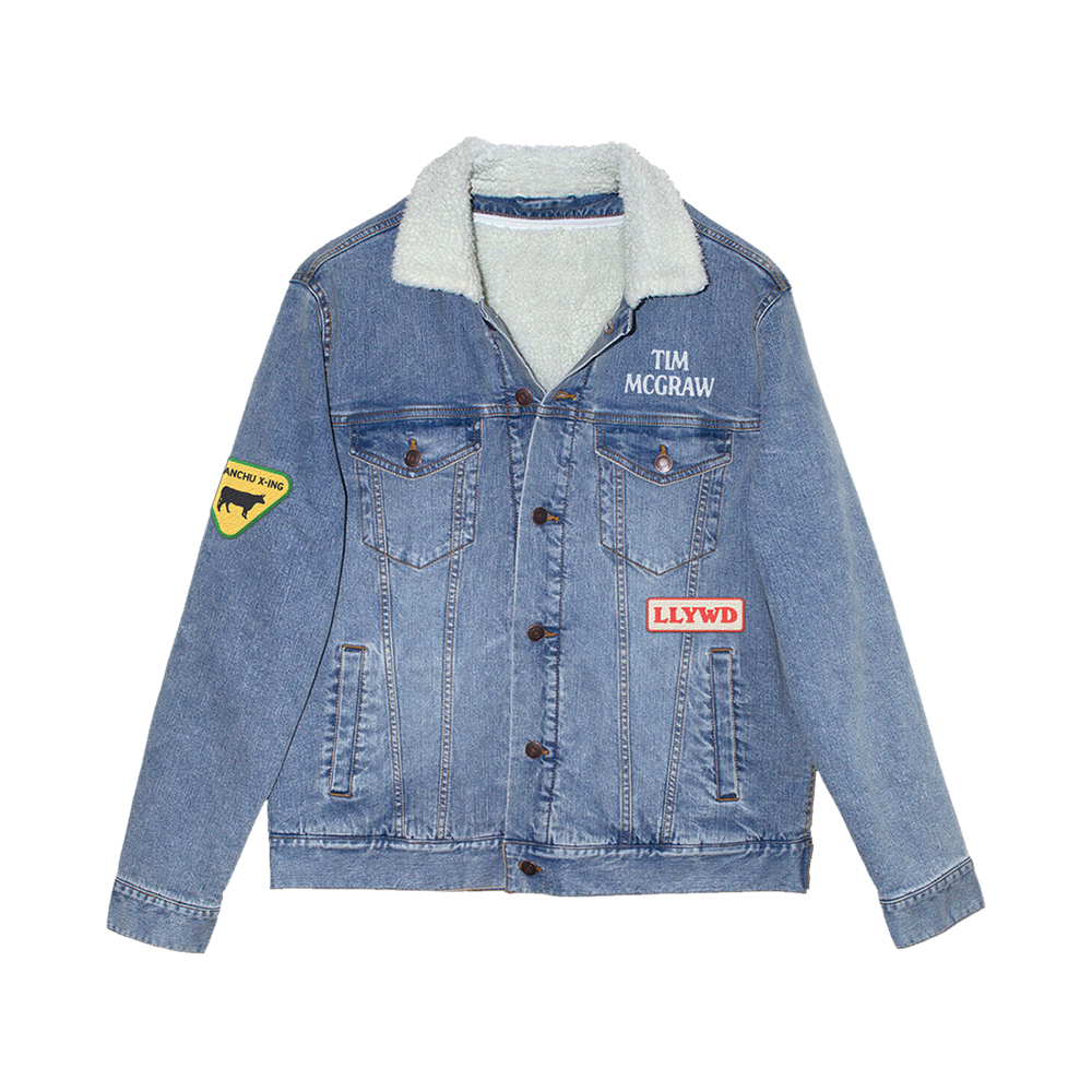 Patch Sherpa Denim Jacket Front 